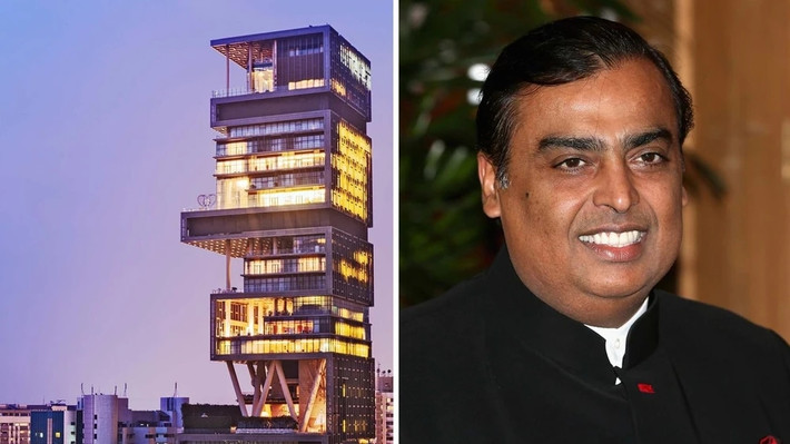 Gia đình tỷ phú giàu nhất châu Á Mukesh Ambani - người vừa tổ chức lễ cưới xa hoa cho con trai út, được cho là sở hữu dinh thự đắt đỏ nhất hành tinh. Ảnh: BI