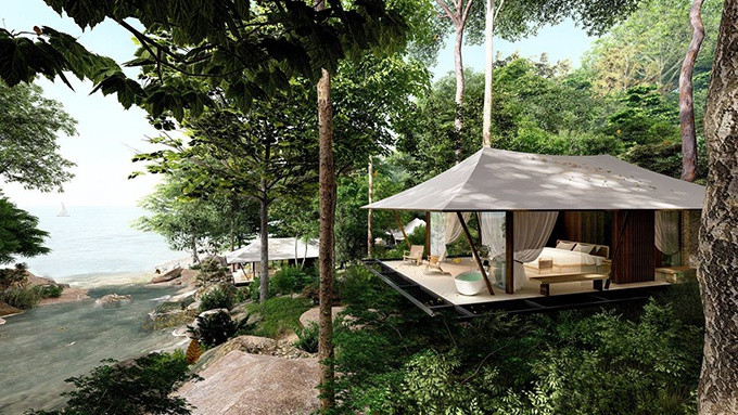 Theo ý tưởng thiết kế, khu resort của Chi Bảo tọa lạc ở vị trí đắc địa, sở hữu thiên nhiên hoang sơ, bãi biển đẹp. Ảnh: FBNV