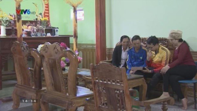 Vài năm trước, Phạm Xuân Mạnh đã tích cóp được ít tiền và xây căn nhà nhỏ 40m2 khang trang hơn cho bố mẹ. Ảnh chụp màn hình VTV6