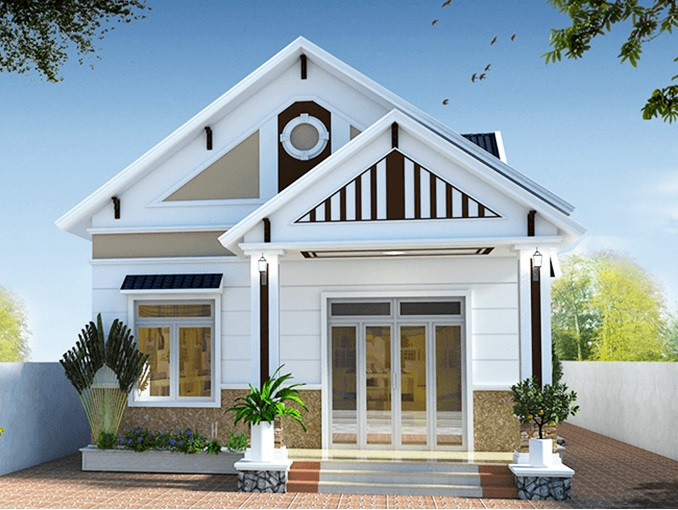 Với kiến trúc đơn giản, mái ngói hoặc mái thái nhỏ xinh, nhà 1 tầng dạng ống phù hợp với cả gia đình ở đô thị và các vùng quê. Ảnh: Nhadepktv
