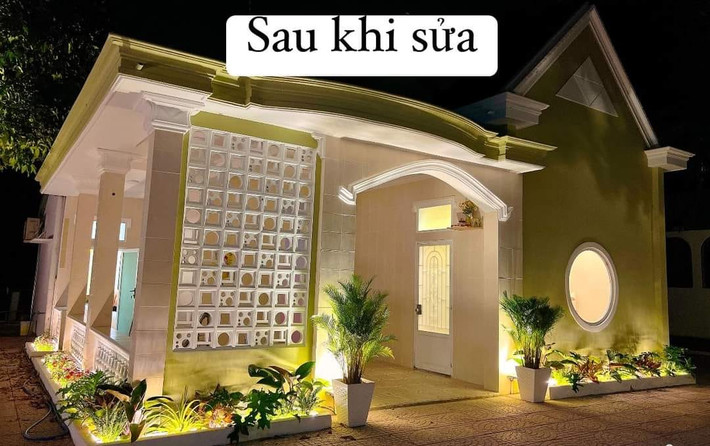 Sau khi cải tạo lại trên chính nền ngôi nhà cũ, diện mạo của cả không gian thay đổi hoàn toàn.