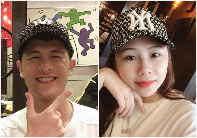 Thậm chí, Trang "Heo" từng nhanh chóng xóa bức ảnh được dân mạng phát hiện là đội mũ đôi với Đình Trọng. Ở phần ảnh nổi bật tại trang cá nhân, 9X quê Điện Biên chỉ để một tấm hình chụp chung với bạn trai.
