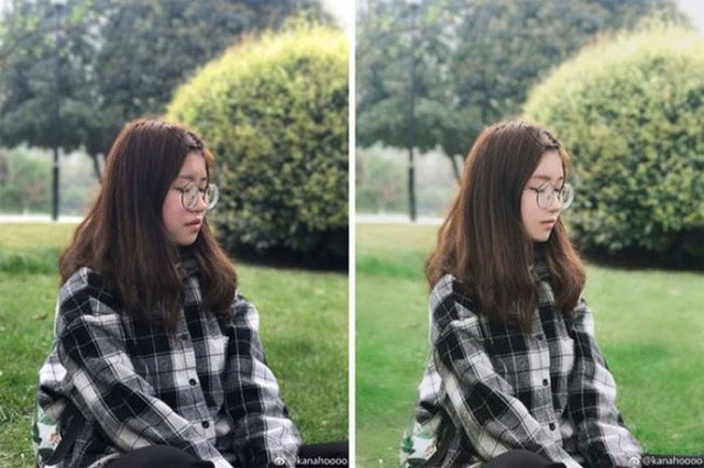 1 pha bóp mặt trở nên gọn gàng hơn của cô gái này khiến nhiều người chưa gặp cảm thấy xinh xắn nhưng nhìn sang ảnh thật thì quá đáng thực sự.