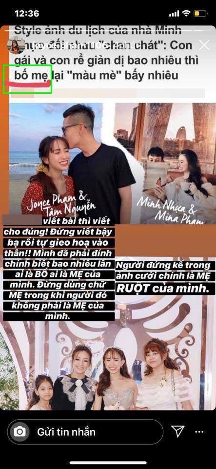 Cụ thể, khi được hỏi "Chị không thích mẹ kế à?", "Chị có ưa mẹ kế không?", "Chị với Mina Phạm có thường nói chuyện với nhau không?",... Joyce Phạm đã có câu trả lời khá gắt.