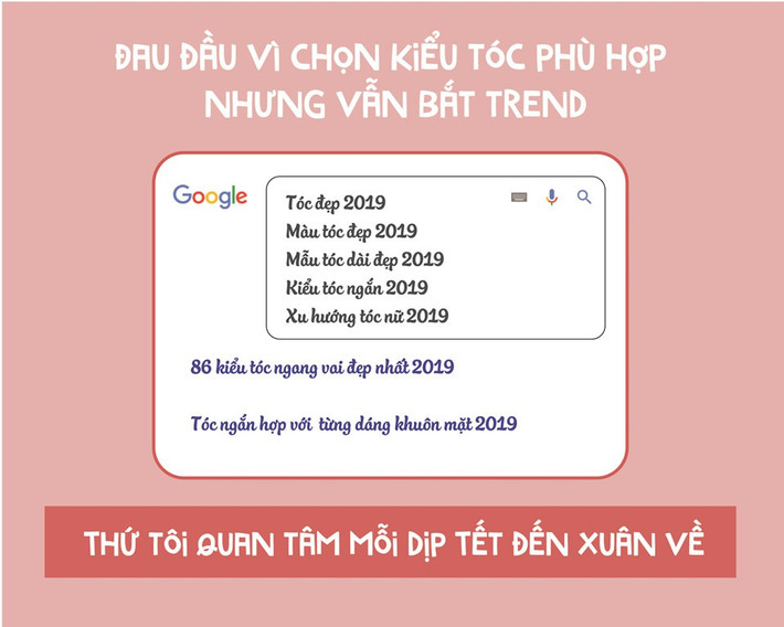 Chỉ thời gian và tiền bạc thôi chưa đủ để có mái tóc hoàn hảo cho dịp Tết. Trước mỗi lần đi làm tóc, phái đẹp lại phải tự bổ túc, cập nhật kiến thức, xu hướng mới nhất theo cách này.