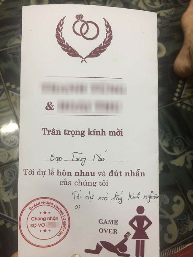 Không chỉ mời với sự cô đơn mà nhiều người còn nhận được thiệp mời tới để lấy kinh nghiệm.