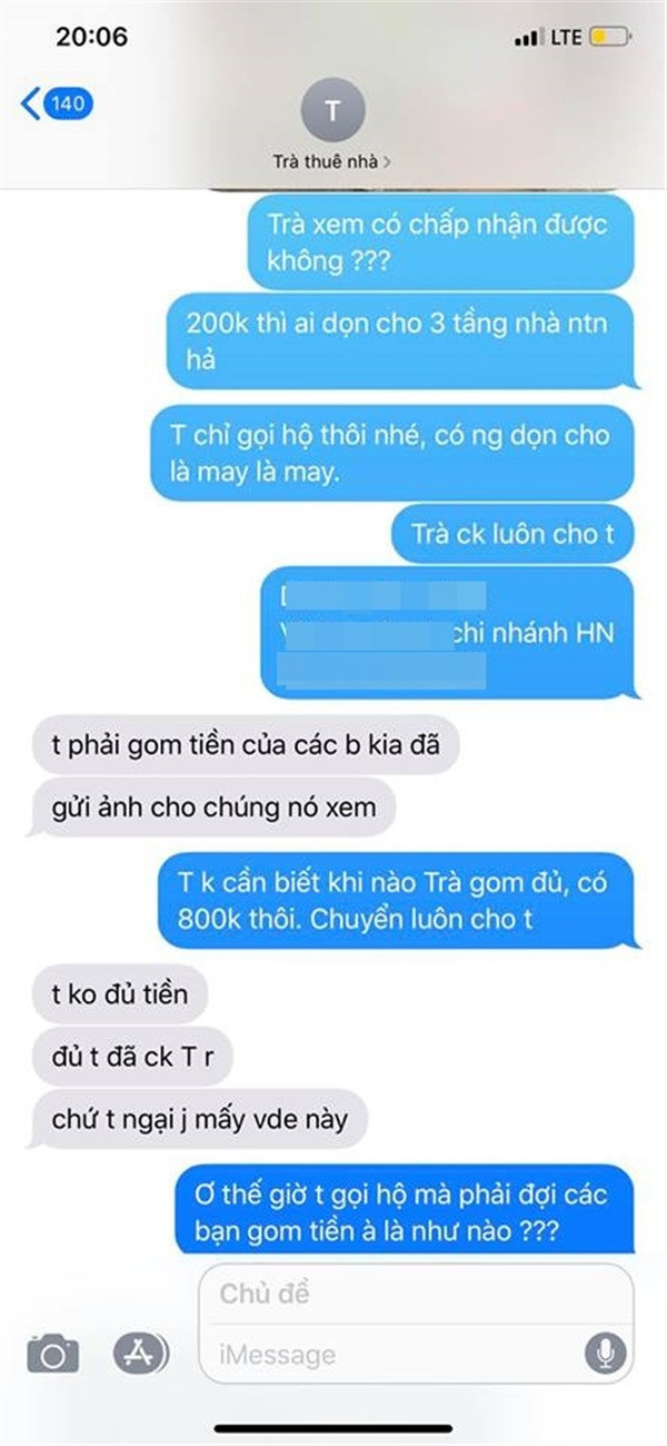 Quá bức xúc vì nói qua nói lại, người chủ trọ đã đăng lên diễn đàn để cộng đồng mạng phân xử ai đúng ai sai.
