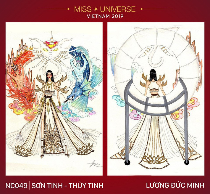 Còn với NTK Lương Đức Minh, anh chàng này lại dẫn chứng từ câu chuyện trong lịch sử của dân tộc để đưa vào bản thiết kế của mình.