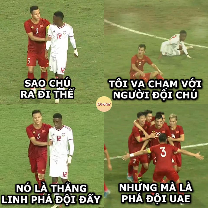 Câu an ủi nhưng có phần châm chọc đối phương được dân mạng chế vào bức ảnh của Quế Ngọc Hải.