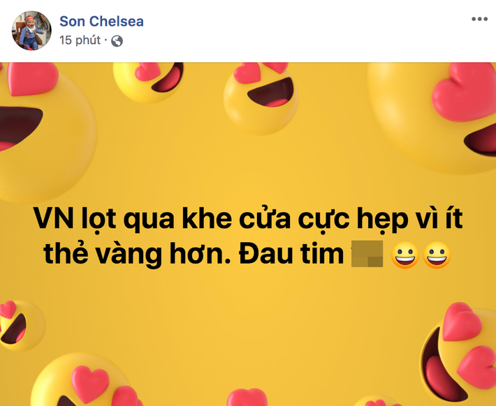 Chỉ thắng 1 trận tại vòng bảng Asian Cup nên đội tuyển Việt Nam đã không có quyền định đoạt số phận mà phải chờ đến những lượt trận ở các bảng đấu khác để giành suất đi tiếp.