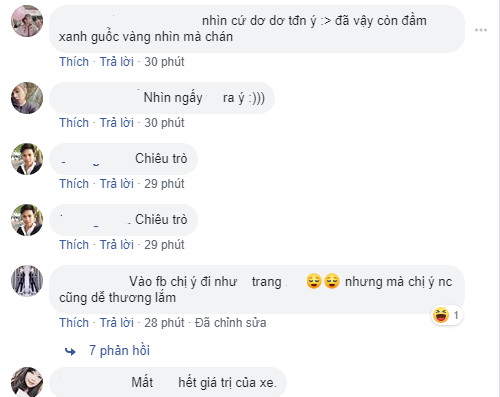 Rất nhiều ý kiến dân mạng cho rằng, Ngọc Phụng đang cố để PR cho bản thân và sự xuất hiện của cô khiến những chiếc xe trở nên kém giá trị. Ảnh: Facebook.