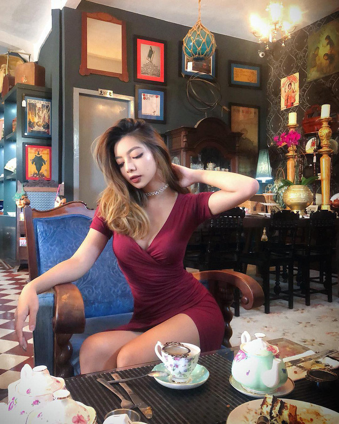 Hot girl Vịnh Xuân này sở hữu thân hình bốc lửa chuẩn người mẫu với ba vòng đáng mơ ước 81-61-93.