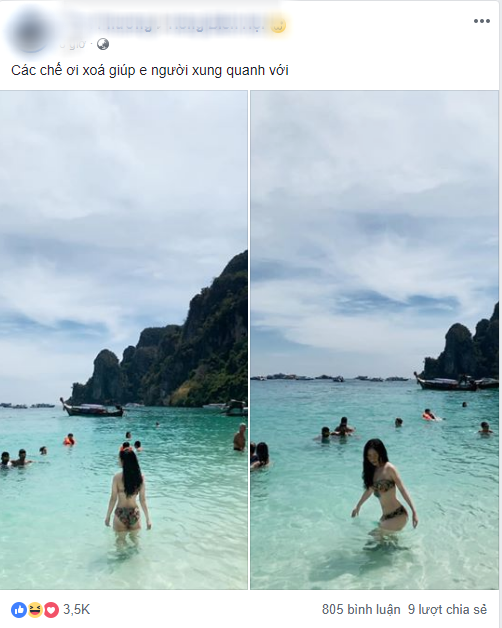 Chuyện nhờ dân mạng sửa ảnh là điều mà nhiều người sử dụng dù biết rằng hậu quả nhận về không về ít lần khiến họ phải ôm mặt hối hận. Mới đây, trên MXH một thành viên nữ đăng tải những bức ảnh mặc bikini của mình khi đi biển và nhờ cất công nhờ CĐM sửa giúp.