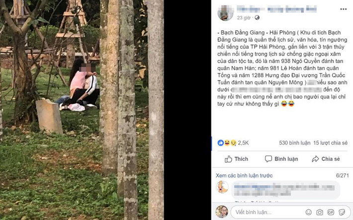 Mới đây, hình ảnh một đôi trẻ ôm hôn nhau giữa ban ngày tại một khu di tích lịch sử ở Hải Phòng lại trở thành tâm điểm chỉ trích của dư luận.