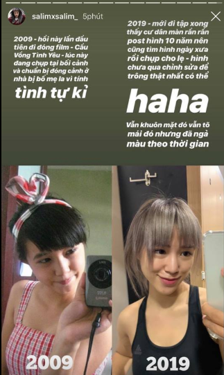 Gương mặt của Salim sau 10 năm đã có nhiều sự thay đổi.
