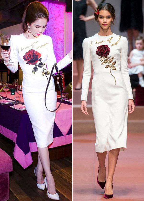 Người đẹp nội y" khó chối cãi khi mặc đầm sao chép của Dolce & Gabbana.