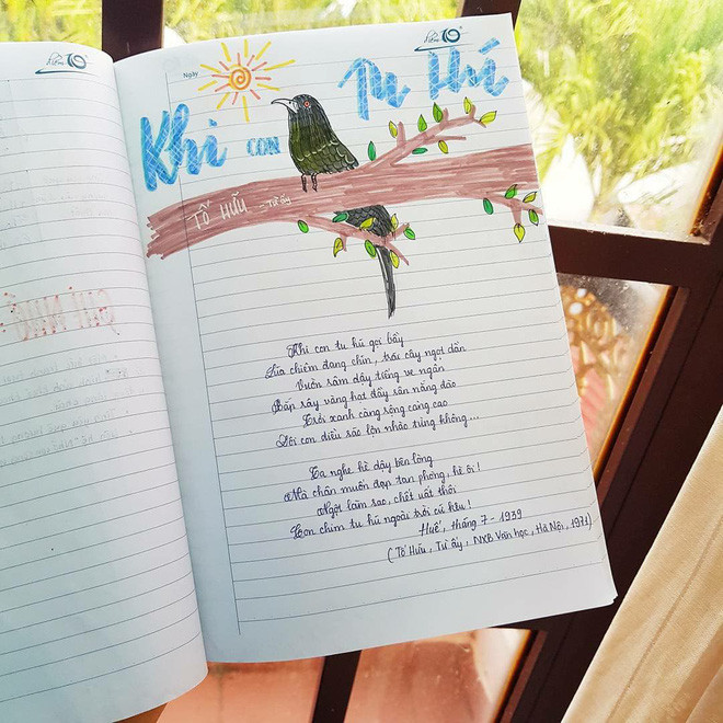 Bằng những nét vẽ khá thô chưa qua trau chuốt nhưng đã miêu tả được nội dung của bài học đang hướng tới, các bức vẽ trong cuốn vở ghi bài nhanh chóng trở nên khá hót và được nhiều bạn trẻ thích thú làm theo.
