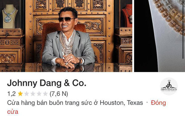 Sau chuỗi ngày lùm xùm trên mạng với Khoa Pug, Vương Phạm, Johnny Đặng bị dân mạng "tấn công" trên mọi nền tảng. Thậm chí, cửa hàng kim hoàn của Johnny cũng liên tục bị đánh giá thấp 1 sao trên Google. Ảnh chụp màn hình