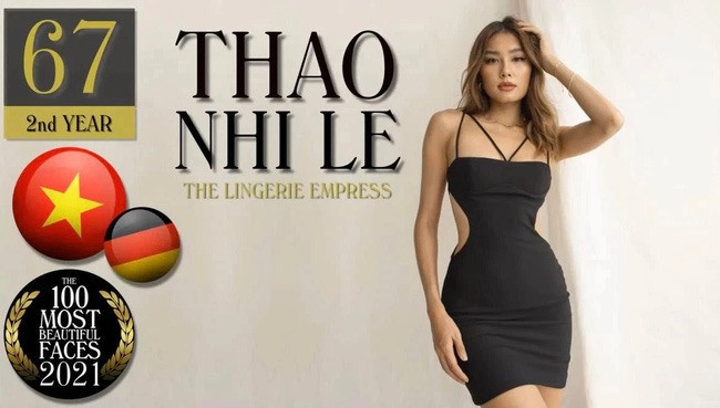 Mới đây, trang TC Candler công bố Top 100 gương mặt đẹp nhất thế giới 2021. Đáng chú ý, mỹ nhân Việt duy nhất lọt vào bảng xếp hạng này là rich kid Thảo Nhi Lê. Ảnh: TC
