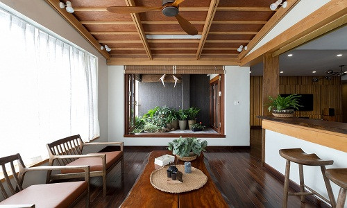 Căn hộ 150m2 nằm trên tầng 26 của một tòa nhà trong dự án mở rộng phía Tây Nam Hà Nội.