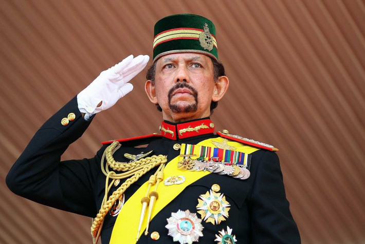 Với tài sản ước tính 20 tỷ USD, đức vua Brunei - Sultan Hassanal Bolkiah trở thành vị quân vương giàu có bậc nhất thế giới. Ảnh: ABC.