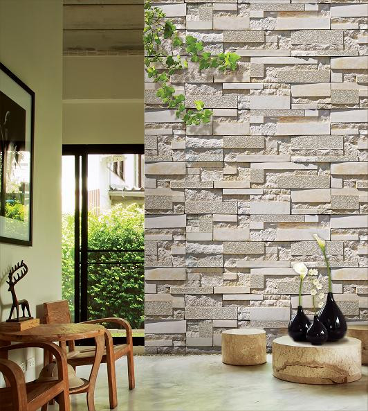 Cây xanh cho bức tường thêm sinh động, tươi mới. Ảnh: Giaydantuongsg.