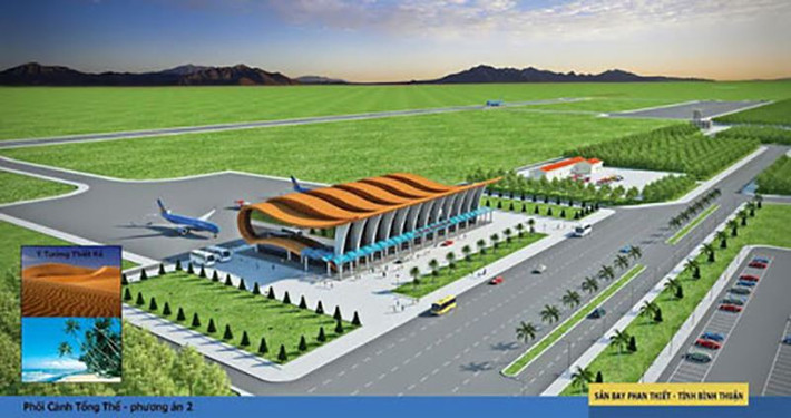 Sân bay có tổng diện tích xây dựng là 542 ha, trong đó đất cho quân sự 150 ha, đất dân dụng 145 ha, đất dùng chung 247 ha. Ảnh: Baodauthau.