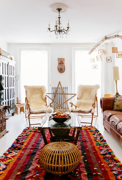 Thảm trang trí Bohemian hứa hẹn sẽ làm khuynh đảo thị trường thiết kế vào năm 2018 bởi sự hoang dã và có phần ma mị. Nguồn ảnh: Housebeautiful.