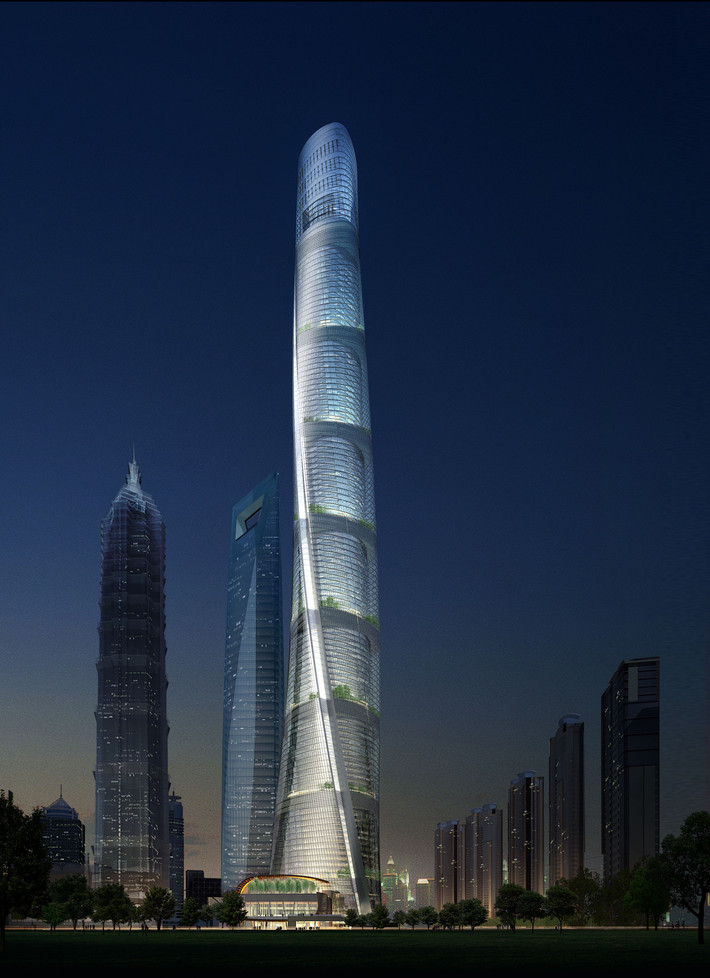 Trong danh sách 100 tòa nhà cao nhất thế giới theo Council on Tall Buildings and Urban Habitat (CTBUH), tòa nhà cao nhất thế giới hiện nay thuộc về Shanghai Tower tại thành phố Thượng Hải, Trung Quốc. Ảnh: CTBUH.