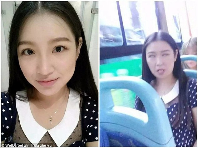 Cô gái xinh đẹp bỗng dưng trở nên xấu xí tới mức “ma chê quỷ hờn” trong bức ảnh do bạn trai chụp được.