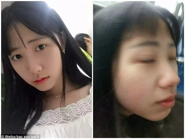 Ít ai nghĩ rằng đây là hai bức hình của cùng một cô gái.