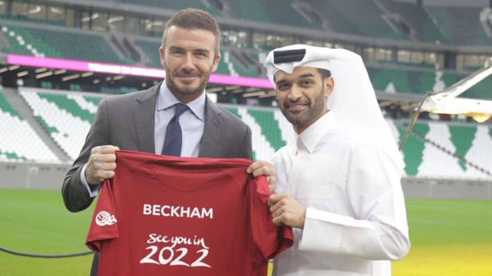 Số tiền mà David Beckham được Qatar trả để làm đại sứ cho World Cup 2022 là 277 triệu USD. Khoản tiền này được thanh toán dần trong 10 năm. Đây là khoản chi kỷ lục cho một vị đại sứ World Cup. Ảnh: Getty