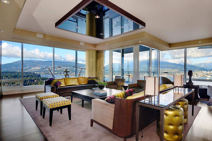 Bên cạnh đó, Thái tử Dubai còn sở hữu căn penthouse rộng 15.000m2, trị giá 55 triệu USD tại toà Fairmont Pacific Rim, Vancouver (Canada). Ảnh: Passion For Luxury