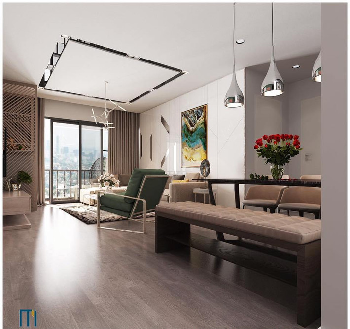 Căn hộ 120 m2 này của một gia đình tại chung cư Goldmark City (Hồ Tùng Mậu - Hà Nội). Dù diện tích khá rộng nhưng gia chủ vẫn mong muốn thiết kế sao cho căn hộ trông rộng hơn, thoáng, đồ đạc đơn giản mà hiện đại.