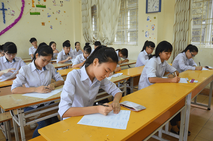 Đề thi, giấy thi, giấy nháp của thí sinh được bảo quản và nộp cho trưởng điểm sau buổi thi. Ảnh minh họa (Kênh tuyển sinh).