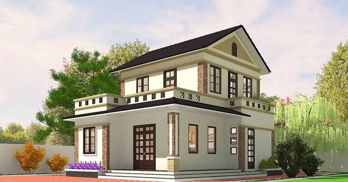 Căn nhà mái thái được thiết kế tiện lợi, phong cách hiện đại. Ảnh: Khoe&dep.