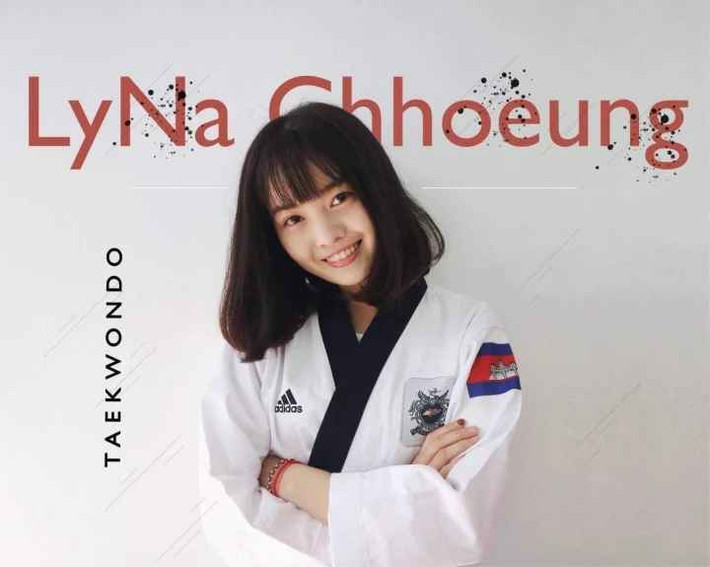 Lina Chhoeung là thành viên của đội tuyển taekwondo Campuchia tham dự SEA Games 32.