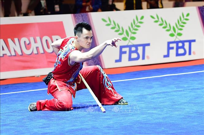 Năm học 2010-2011, Nông Văn Hữu đã lọt qua đợt sơ tuyển tại trường do Trung tâm HL&TĐ TDTT tổ chức. Kết thúc năm học, anh được trung tâm mời ra Nhà thi đấu TDTT để tập huấn thử thách vòng II trong thời gian 1 tháng. Ảnh: TTXVN