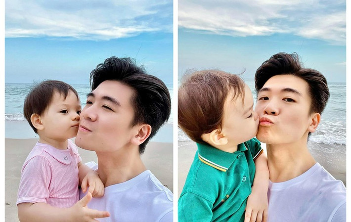 Gấu và Thỏ thường xuyên được bố Vinh đưa đi du lịch khắp nơi.