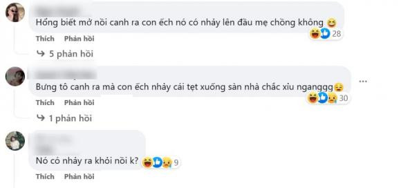 Chứng kiến thảm họa nấu ăn, netizen để lại nhiều bình luận.
