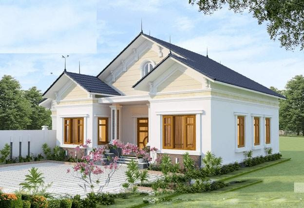 Nhà cấp 4 hình chữ U mang đến sự rộng rãi, thoáng mát và tiện nghi nên được đông đảo các gia đình lựa chọn. Ảnh: Internet