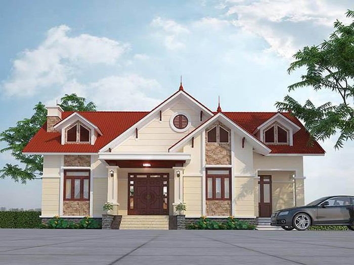 Những ô cửa phía trên mái là nơi lấy ánh sáng, không khí cho căn nhà. Ảnh: Kientrucroman.