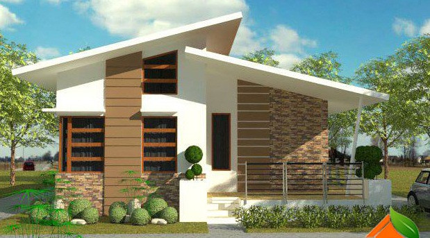 Hình thức bên ngoài của thiết kế nhà mái lệch cho thấy giá trị nghệ thuật, không gian độc đáo phá vỡ sự tĩnh lặng của kiến trúc truyền thống. Ảnh: Maunhamoidep.