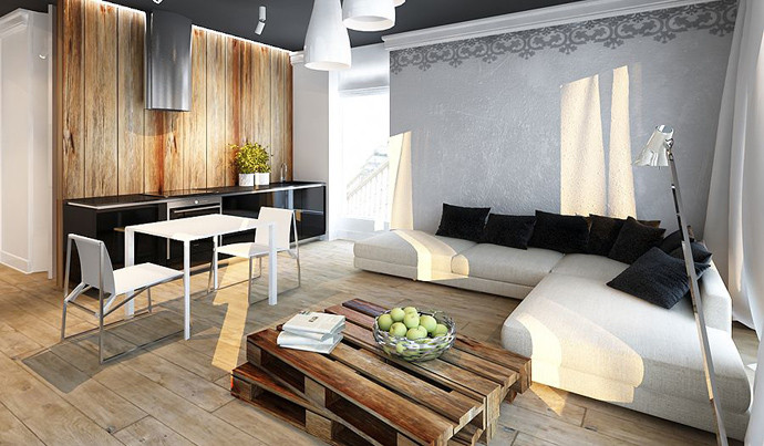 Bằng sự sắp xếp khéo, chủ nhân vẫn có một không gian thoáng đãng và tiện nghi. Ảnh: Designrulz.
