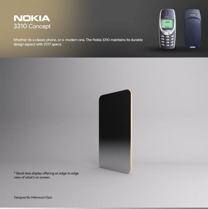 Nokia 3310 phiên bản mới sở hữu màn hình máy chiếm hầu hết diện tích với viền bezels cực mỏng.