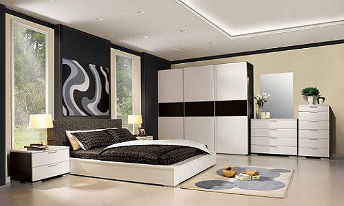 Giường ngủ hiện đại với kiểu dáng đơn giản, màu sắc tinh tế cho cặp vợ chồng yêu thích sự bình yên. Ảnh: Printest.