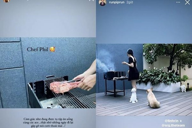 Khoảng sân rộng rãi là nơi Linh Rin - Phillip Nguyễn tổ chức những buổi tiệc nướng ngoài trời.
