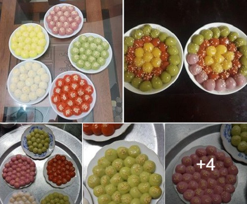 Khoảng một tuần nay, bánh trôi ngũ sắc trở thành mặt hàng được ưa chuộng trên khắp chợ mạng.
