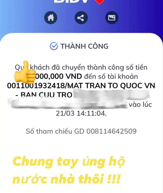 Mới đây, thiếu gia Phan Thành chính thức góp sức vào công cuộc đẩy lùi dịch Covid-19 bằng việc ủng hộ một khoản tiền khá lớn. Tuy nhiên, số tiền cụ tiền không được tiết lộ.