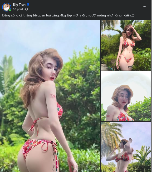 Mới đây trên trang cá nhân, cựu hot girl Elly Trần đã khiến nhiều người ngỡ ngàng mới màn tái xuất trên mạng xã hội.
